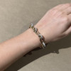 4.9ctw White Sapphire Paved Link Chain Statement Bracelet