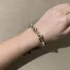 4.9ctw White Sapphire Paved Link Chain Statement Bracelet