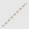 4.9ctw White Sapphire Paved Link Chain Statement Bracelet