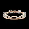 4.9ctw White Sapphire Paved Link Chain Statement Bracelet