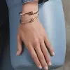 5.5ctw Multi-cut Emerald and White Sapphire Bypass Bangle