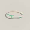 5.5ctw Multi-cut Emerald and White Sapphire Bypass Bangle