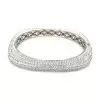 22ctw White Sapphire Allover Paved Square Bangle