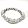 22ctw White Sapphire Allover Paved Square Bangle