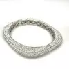 22ctw White Sapphire Allover Paved Square Bangle