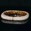 22ctw White Sapphire Allover Paved Square Bangle