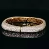 22ctw White Sapphire Allover Paved Square Bangle