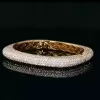 22ctw White Sapphire Allover Paved Square Bangle