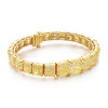 50ctw Princess Cut Gradient Size Yellow Sapphire Bracelet