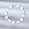41ctw Oval Cut Aquamarine Vintage Statement Bracelet