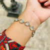 41ctw Oval Cut Aquamarine Vintage Statement Bracelet