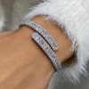 7.5ctw Gradient Size Oval and Round Cut Bypass Bangle