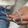7.5ctw Gradient Size Oval and Round Cut Bypass Bangle