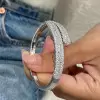 7.5ctw Gradient Size Oval and Round Cut Bypass Bangle