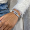 7.5ctw Gradient Size Oval and Round Cut Bypass Bangle