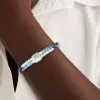 8ctw Gradient Blue and White Sapphire Bypass Bangle