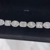 30ctw Multi-cut White Sapphire Halo Statement Bracelet