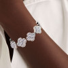 28ctw Round Cut Clover Statement Bracelet