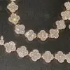 28ctw Round Cut Clover Statement Bracelet