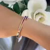 4.5ctw Princess Cut Multicolor Sapphire Rainbow Bypass Bangle