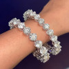 40ctw 8MM Round Cut White Sapphire Classic Bangle