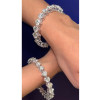 40ctw 8MM Round Cut White Sapphire Classic Bangle