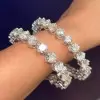 40ctw 8MM Round Cut White Sapphire Classic Bangle