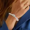 6ctw Two Row Paved White Sapphire Knot Bangle
