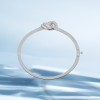 6ctw Two Row Paved White Sapphire Knot Bangle