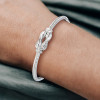 5ctw Baguette and Round Cut White Sapphire Infinity Bangle