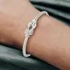 5ctw Baguette and Round Cut White Sapphire Infinity Bangle