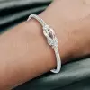 5ctw Baguette and Round Cut White Sapphire Infinity Bangle