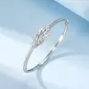 5ctw Baguette and Round Cut White Sapphire Infinity Bangle