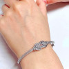 5ctw Baguette and Round Cut White Sapphire Infinity Bangle