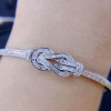 5ctw Baguette and Round Cut White Sapphire Infinity Bangle