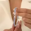 11ctw Princess Cut Blue Sapphire/Ruby Tennis Bracelet