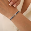 11ctw Princess Cut Blue Sapphire/Ruby Tennis Bracelet