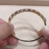 13ctw Oval Cut Multicolor Sapphire Rainbow Bangle