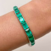 27ctw Emerald Vintage Curving Tennis Bracelet