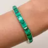 27ctw Emerald Vintage Curving Tennis Bracelet