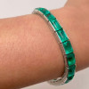 27ctw Emerald Vintage Curving Tennis Bracelet