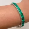 27ctw Emerald Vintage Curving Tennis Bracelet