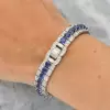 16ctw Round Cut Blue Sapphire Vintage Bracelet