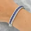 16ctw Round Cut Blue Sapphire Vintage Bracelet