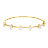 2ctw Pear and Marquise Cut Gold Tone Simple Bangle
