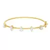 2ctw Pear and Marquise Cut Gold Tone Simple Bangle