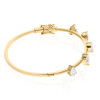 2ctw Pear and Marquise Cut Gold Tone Simple Bangle