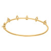 2ctw Pear and Marquise Cut Gold Tone Simple Bangle