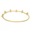2ctw Pear and Marquise Cut Gold Tone Simple Bangle
