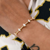 2ctw Pear and Marquise Cut Gold Tone Simple Bangle